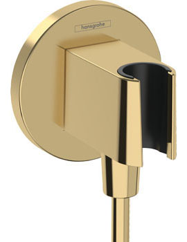 FixFit S Wall outlet with shower holder polished gold-optic - 26888990