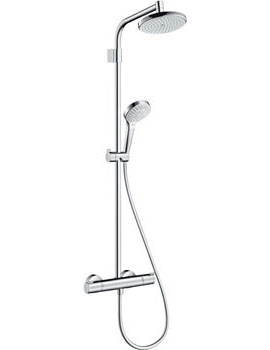 Croma Showerpipe Top 220 1Jet with Thermostatic Shower Mixer chrome - 27368000