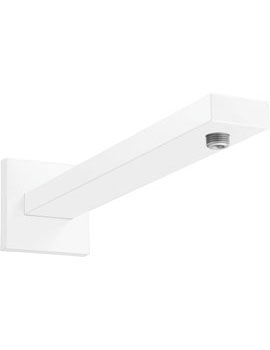 Shower arm E 39 cm with rectangular shaft matt white - 27694700