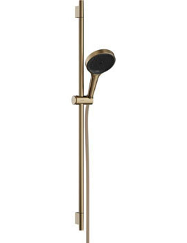 Rainfinity Shower set 130 3jet EcoSmart with shower bar S Puro 90 cm push slider and Designflex text