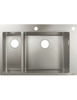 Hansgrohe S71 S712-F655 Built-in sink 180/450 stainless steel - 43310800