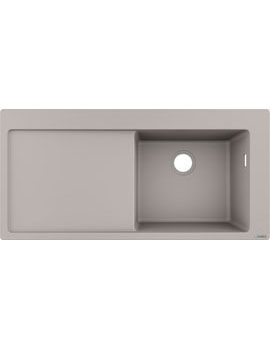 Hansgrohe S51 S514-F450 Built-in sink 450 with drainer concreate grey - 43314380