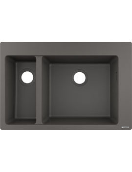 Hansgrohe S51 S510-F635 Built-in sink 180/450 stone grey - 43315290