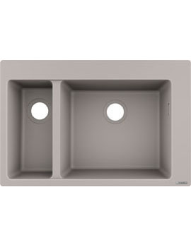Hansgrohe S51 S510-F635 Built-in sink 180/450 concreate grey - 43315380