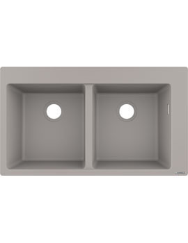 Hansgrohe S51 S510-F770 Built-in sink 370/370 concreate grey - 43316380