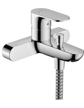 Hansgrohe Rebris S Single lever bath mixer for exposed installation with centre distance 15.3 cm Chrome - 7244