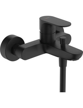 Hansgrohe Rebris S Single lever bath mixer for exposed installation with 2 flow rates Matt Black - 72443670