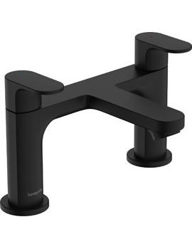 Hansgrohe Rebris S 2-hole rim mounted bath mixer Matt Black - 72446670
