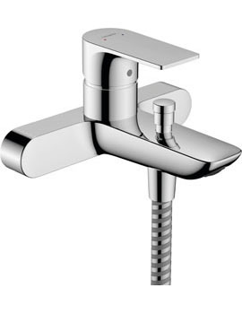 Hansgrohe Rebris E Single lever bath mixer for exposed installation with centre distance 15.3 cm Chrome - 7245