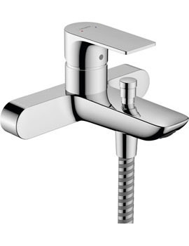 Rebris E Single lever bath mixer for exposed installation with centre distance 15.3 cm Chrome - 7245