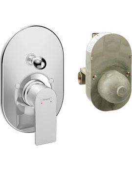 Rebris E Single lever bath mixer set for concealed installation Chrome - 72458000