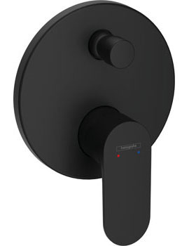 Rebris S Single lever bath mixer for concealed installation for iBox universal Matt Black - 72466670