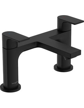 Hansgrohe Rebris E 2-hole rim mounted bath mixer Matt Black - 72480670
