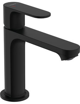 Hansgrohe Rebris S Single lever basin mixer 110 CoolStart with metal pop-up waste set Matt Black - 72527670