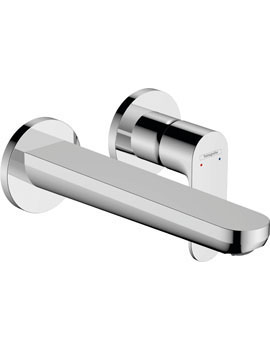 Rebris S Single lever basin mixer for concealed installation wall-mounted with spout 20 cm Chrome - 