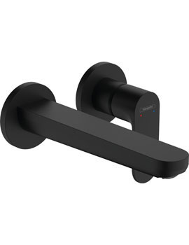 Rebris S Single lever basin mixer for concealed installation wall-mounted with spout 20 cm Matt Blac