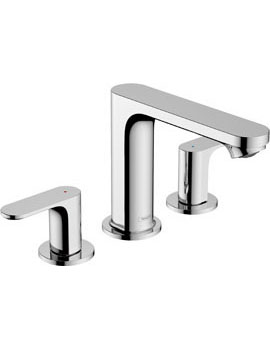 Hansgrohe Rebris S 3-hole basin mixer 110 with pop-up waste set Chrome - 72530000