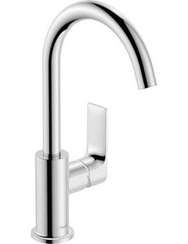 Hansgrohe Rebris E Single lever basin mixer 210 with swivel spout and pop-up waste set Chrome - 72576000