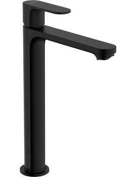 Hansgrohe Rebris S Single lever basin mixer 240 CoolStart EcoSmart+ for washbowls with pop-up waste set Matt B