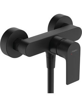 Hansgrohe Rebris E Single lever shower mixer for exposed installation Matt Black - 72650670