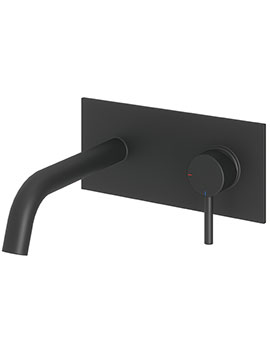 Abacus ISO Wall Mounted Basin Mixer Black