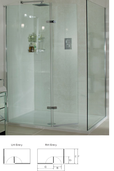 Aqata Spectra SP447 Walk In with Hinged panel & Side Screen