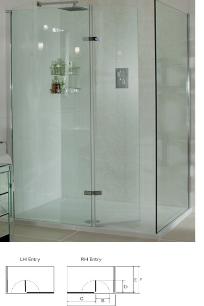 Aqata Spectra SP447 Walk In with Hinged panel & Side Screen  By Aqata