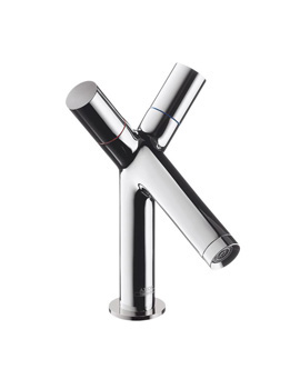 Axor Starck two handle basin mixer 80 with pop-up waste set 10030000 By Axor