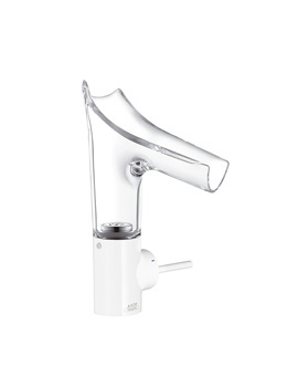 Axor Starck V single lever basin mixer 140 with cast spout with non-closing waste valve 12 By Axor