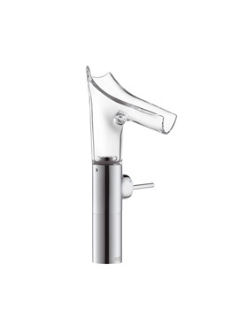Axor Starck V single lever basin mixer 220 with cast spout for washbowls with non-closing