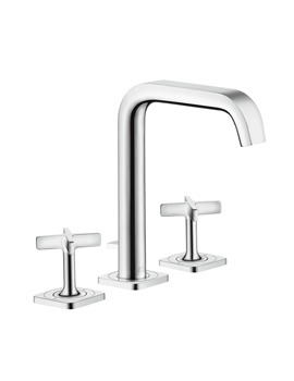 Axor Citterio E three hole basin mixer 170 with escutcheons with pop-up waste set 36108000