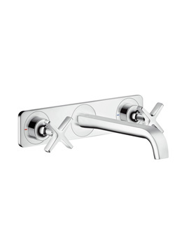 Axor Citterio E concealed wall-mounted three hole basin mixer with plate projection: 220 m By Axor