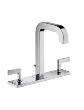 Axor Citterio three hole basin mixer 170 with plate and lever handles with pop-up waste se By Axor