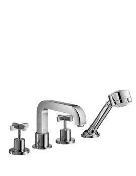 Axor Citterio 4-hole tile-mounted bath mixer with cross handles 39453000 By Axor