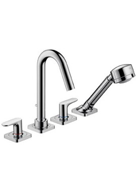Axor Citterio M 4-hole tile-mounted bath mixer with lever handles 34454000