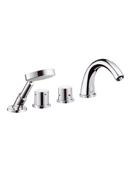Axor Starck four hole tile-mounted thermostatic bath mixer 10466000 By Axor