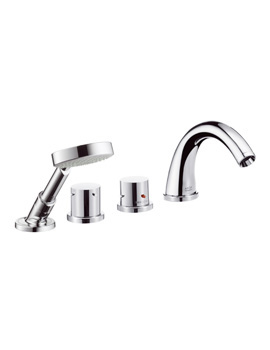 Axor Starck four hole tile-mounted thermostatic bath mixer 10466000