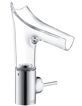 Axor Starck V single lever basin mixer 140 with Glass Spout 12112000
