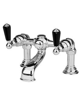 Asbury 2 Hole Deck Bath Filler, Black Crystal - 31700AB