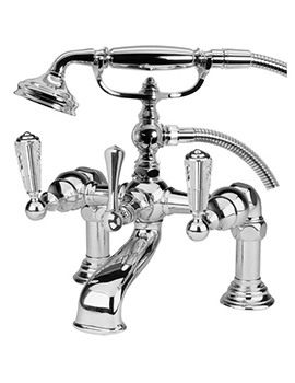 Asbury 2 Hole Deck Bath/Shower Mixer Crystal Clear - 31719A1