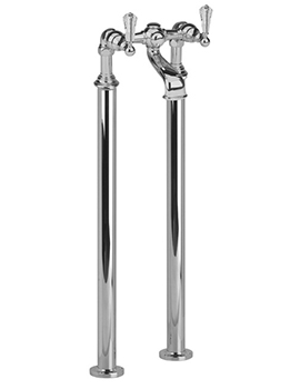 Cifial Asbury 2 Hole Floor Standing Bath Filler, Clear Crystal - 31700A1F