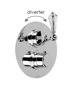 Cifial Asbury Thermostatic Valve, 2 Outlet, Crystal Clear - 600060A1