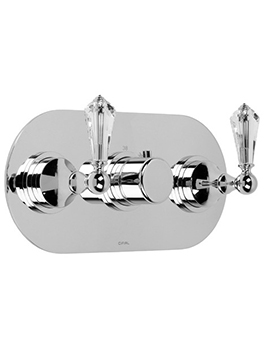 Cifial Asbury 3 Control Landscape Thermostatic Valve - 2 Outlets, Crystal Clear - 600L32A1