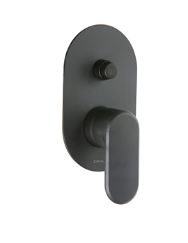 Black Concealed Manual Bath/Shower Mixer In a Matt Black Fnish - 32470EM-614