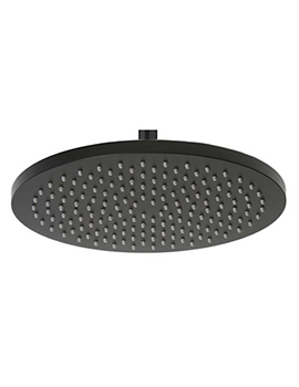 Black Round 200mm Showerhead - 192Z-614