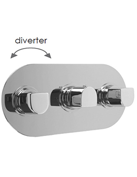 Cifial Emmie 3 Control Thermostatic Valve, 3 Outlets (Landscape) - 600L33EM