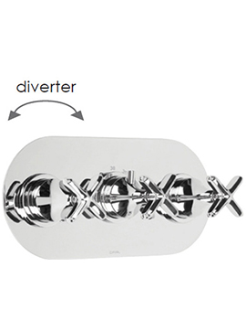 Cifial Hexa 3 Control Thermostatic Valve, 3 Outlets (Landscape) - 600L33HX