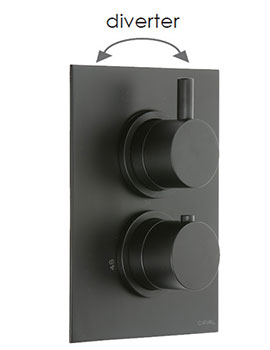 BLACK Concealed Thermostatic Valve  2 Outlets