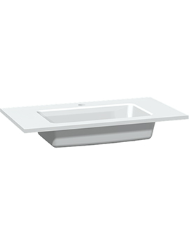 Luna Fresco washbasin crystal clear glass - 810 x 20mm