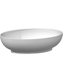 Dansani Luna Sonate countertop washbasin in solid surface - 810 x 40mm